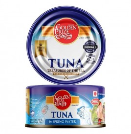 Golden Prize Tuna Chunks in Spring Water   Tin  185 grams